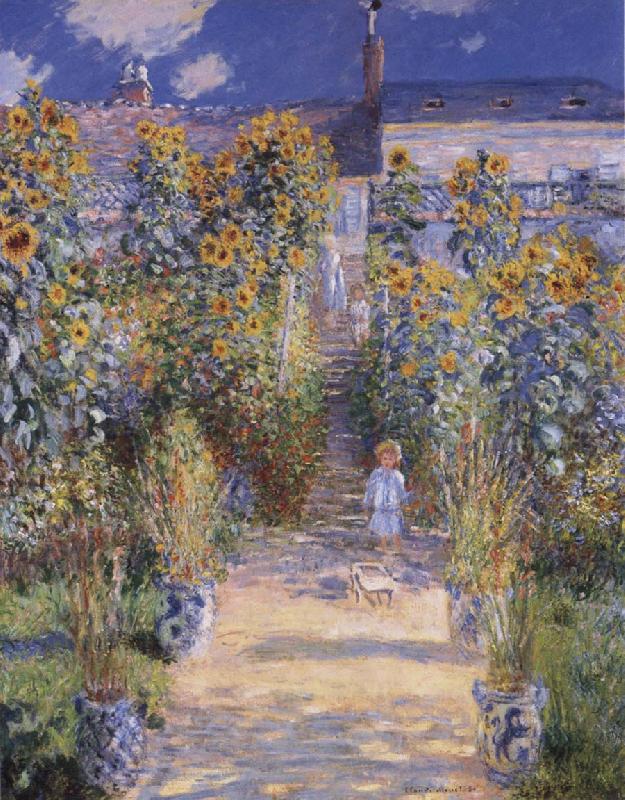 Claude Monet Monet-s Garden at Vetheuil oil painting image